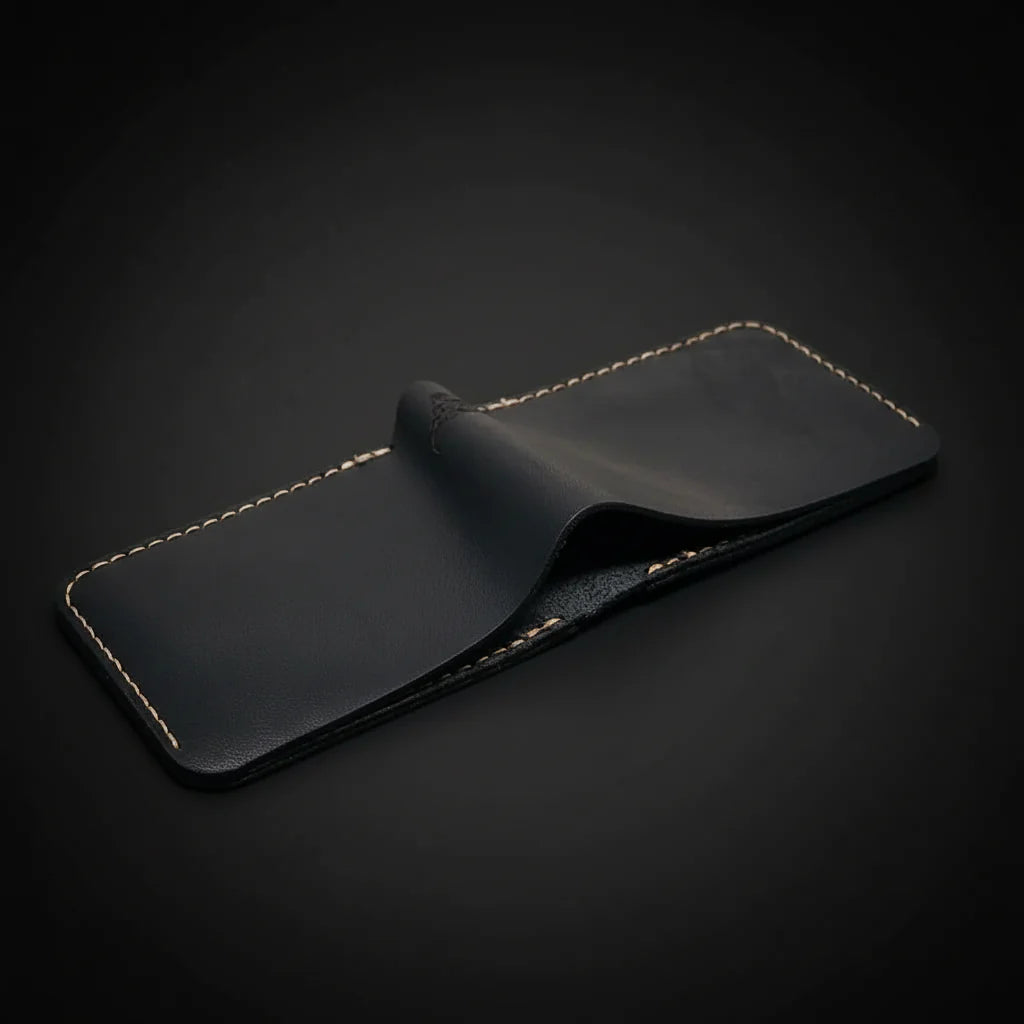 Handmade Full-Grain Leather Bifold Wallet – Built to Last