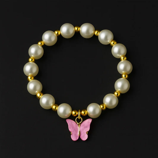 Handmade White Pearls Bead Bracelet