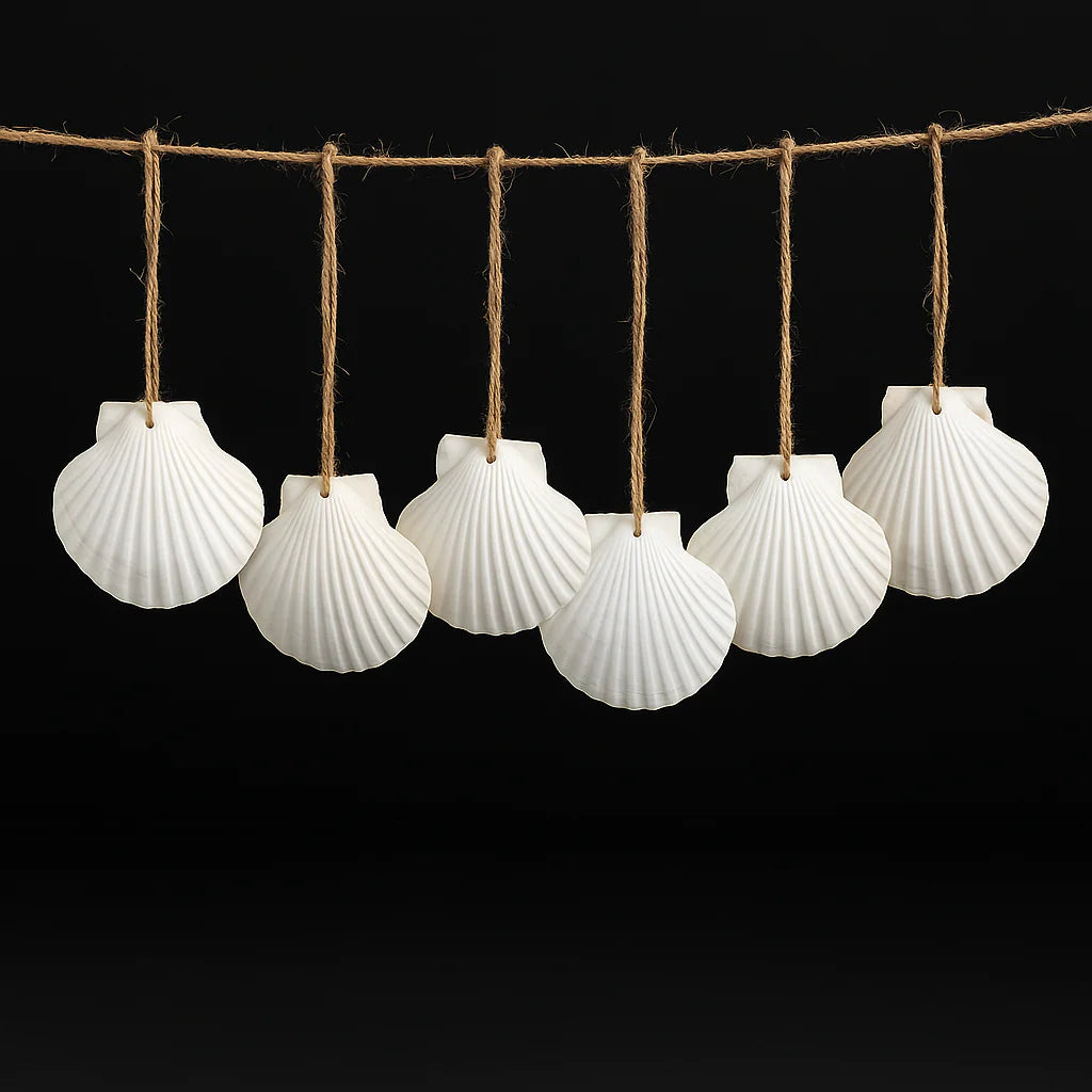16-Piece Natural Sea Shell Wall Hanging