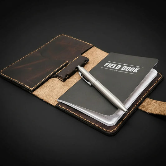 Handmade Walnut Brown Leather Field Notes Cover – Everyday Carry