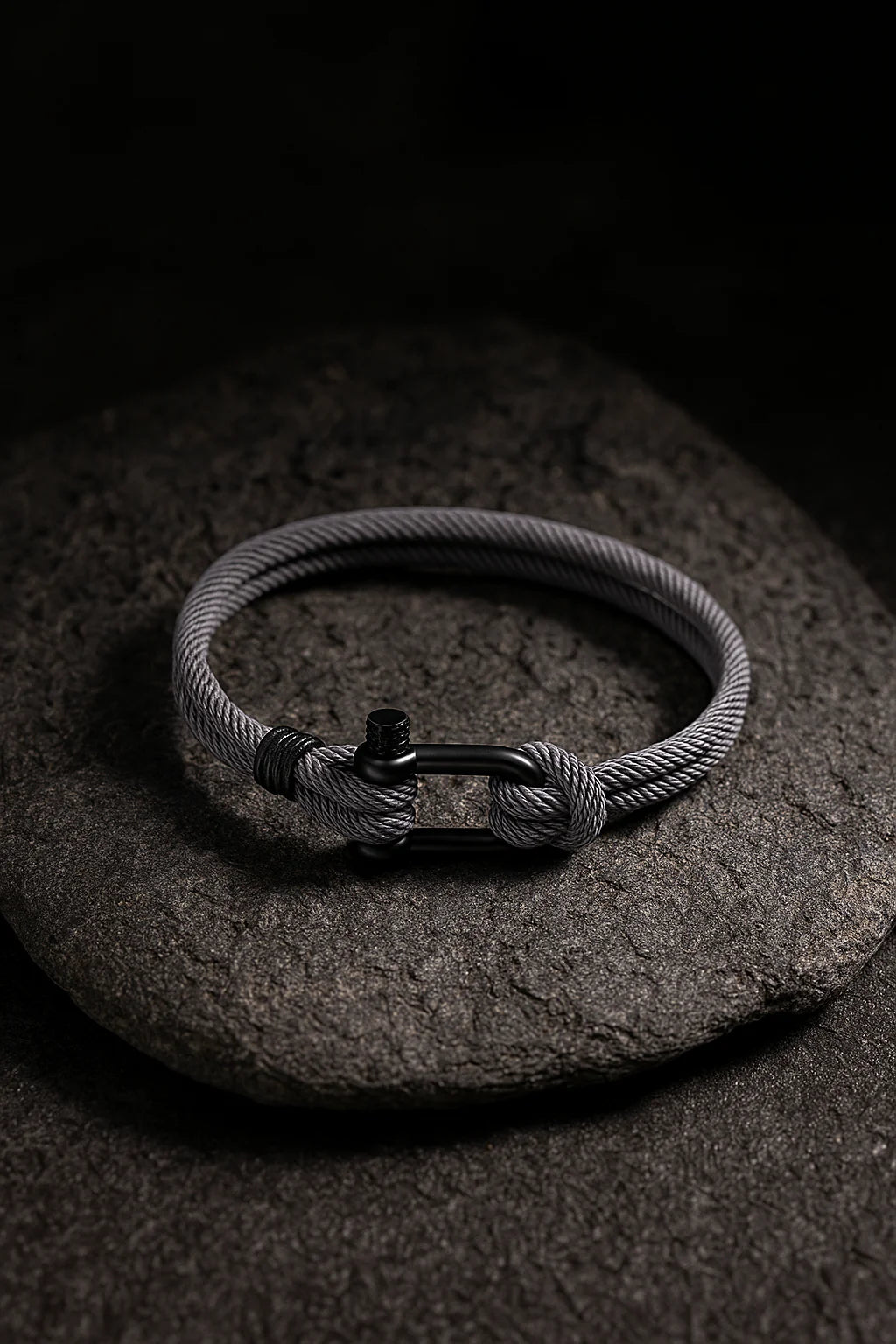 Gray Rope Bracelet — Men’s Nautical Design