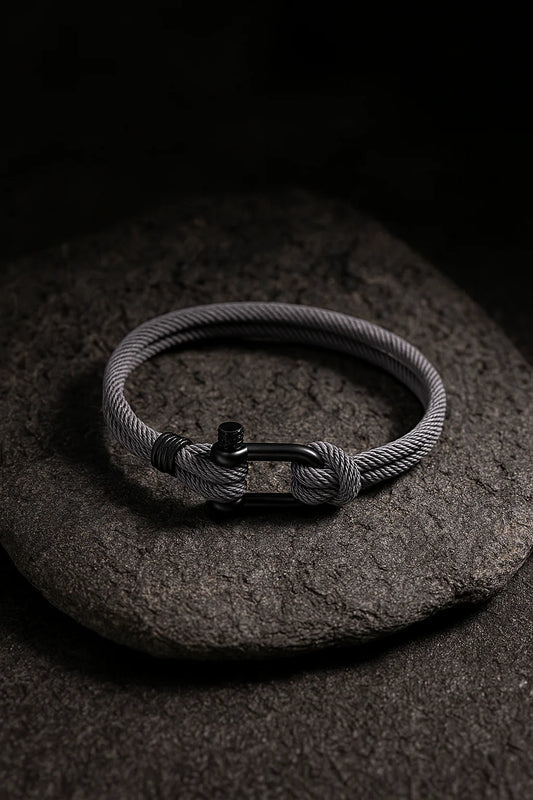 Gray Rope Bracelet — Men’s Nautical Design