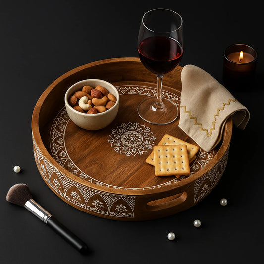 Luxury Wooden Nested Tray Set — 3-Piece