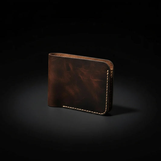 Handmade Full-Grain Leather Trifold Wallet – Personalized