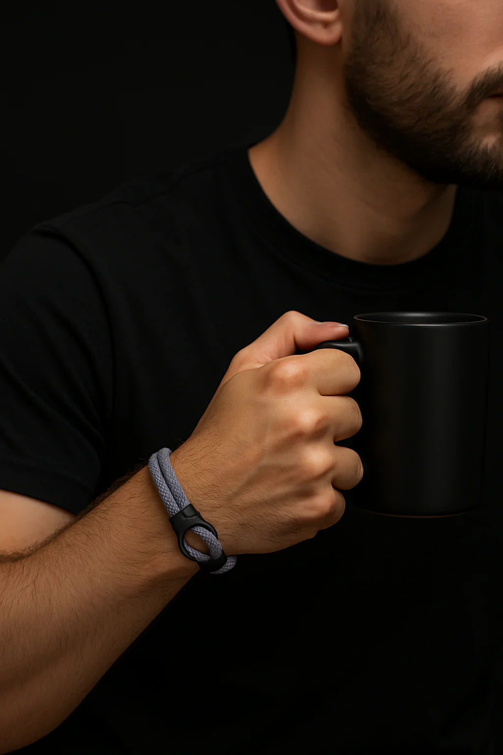 Gray Rope Bracelet — Men’s Minimalist Design